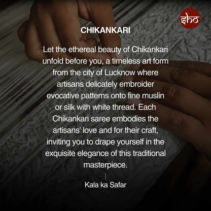 Akasha | Chikankari Organza Saree