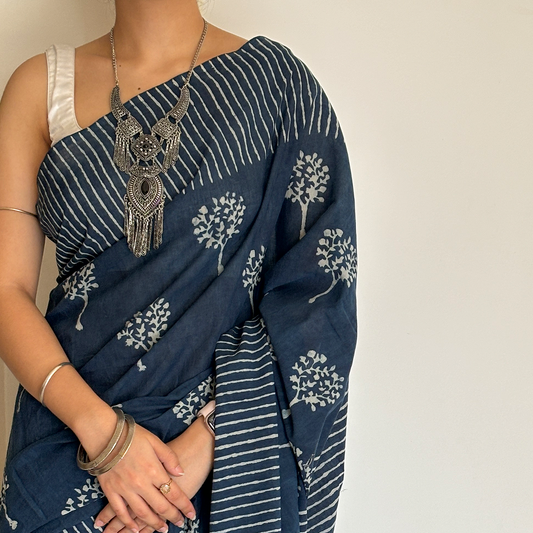 Ganga | Block Print Saree