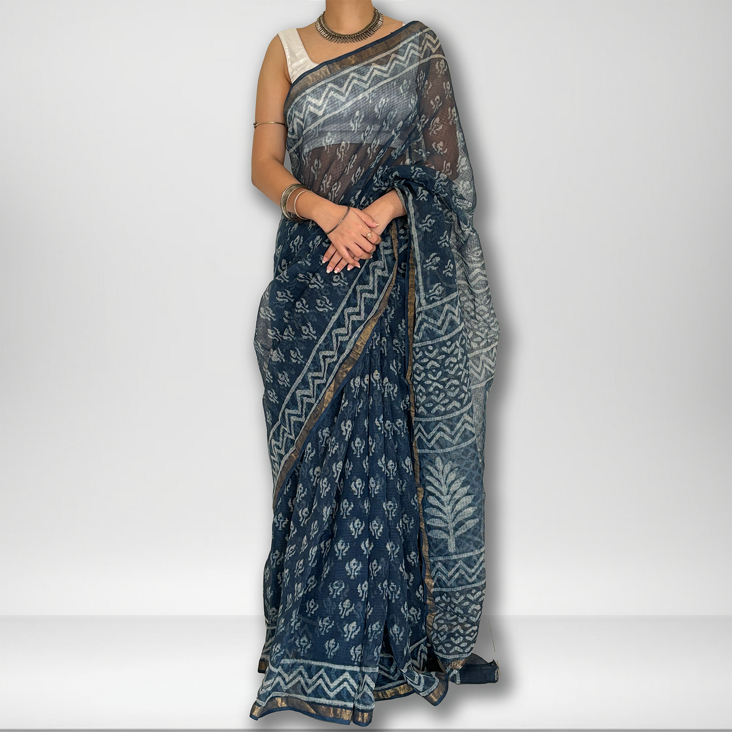 Narmada | Block Print Saree