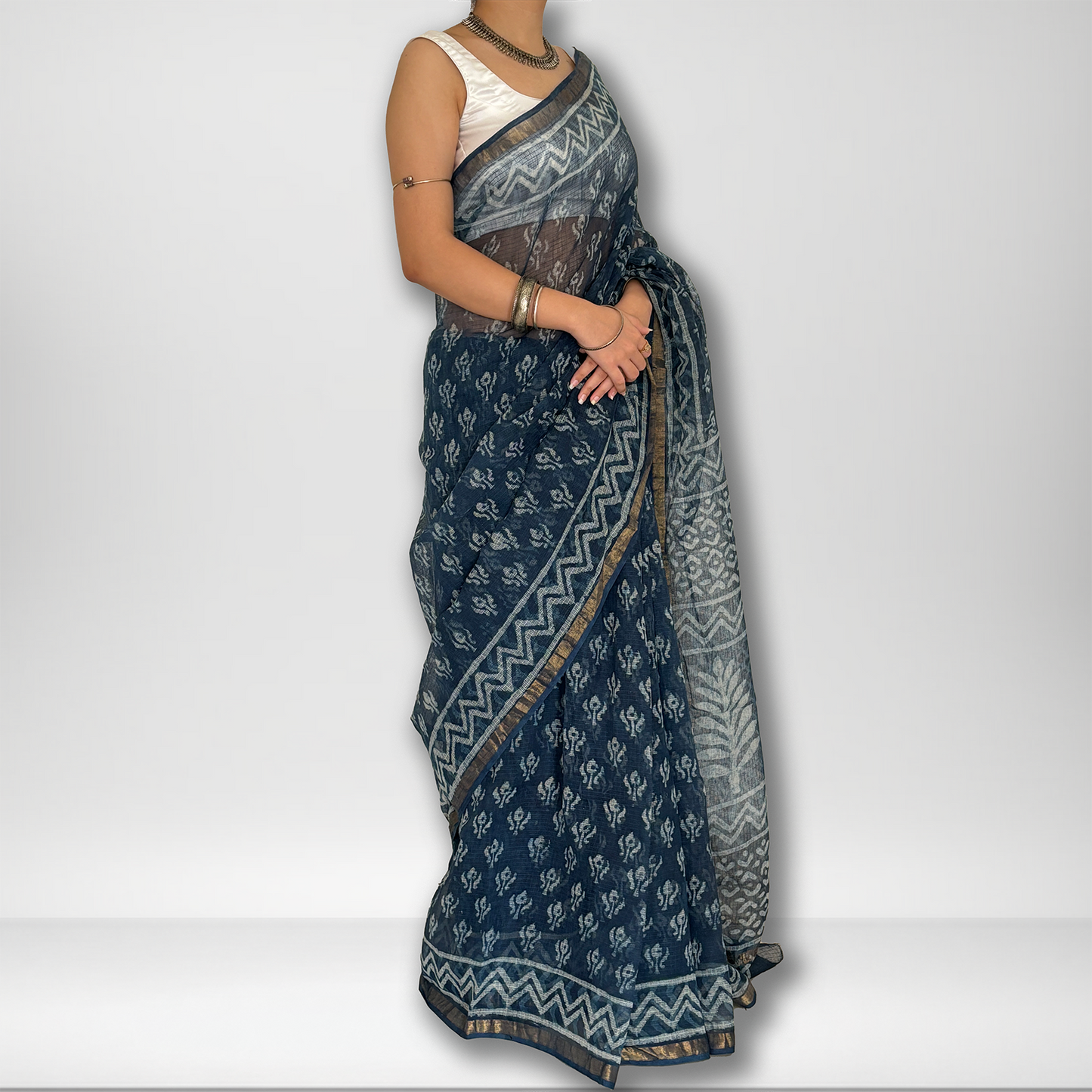 Narmada | Block Print Saree