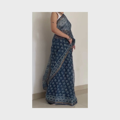 Narmada | Block Print Saree