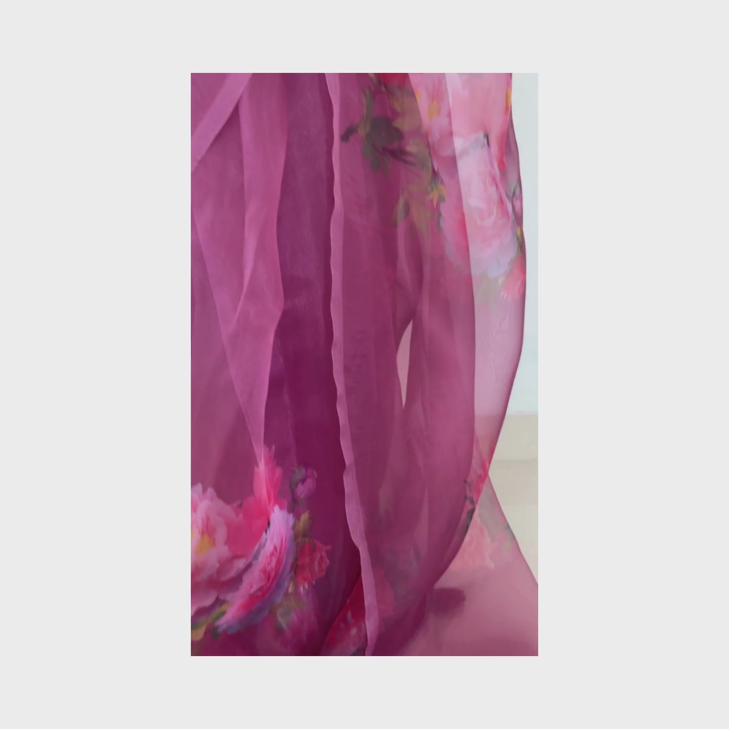 Kadambari, Onion Purple Organza Saree by Shobhangini, Organza Saree, Purple Saree